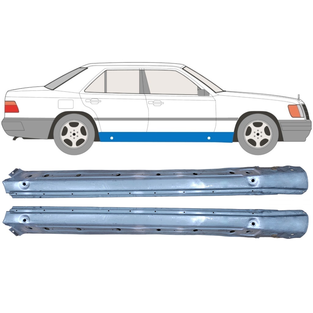 Ojačani Celotni Prag Za Mercedes E-Class W124 1984-1996 / Levo+Desno / Komplet 9847