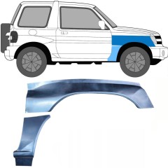 Popravni panel prednjega blatnika za Mitsubishi Pajero Pinin 1998-2007 / Desna / Komplet 10055