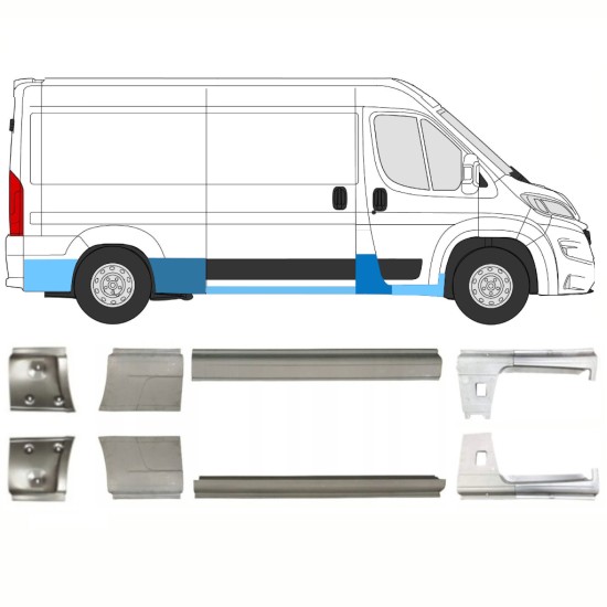 Set popravnih panelov za Opel Movano 2021-2026 / Levo+Desno 16444