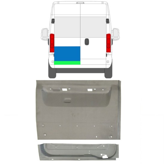 Popravni panel zadnjih vrat za Opel Movano 2021-2026 / Leva 16508