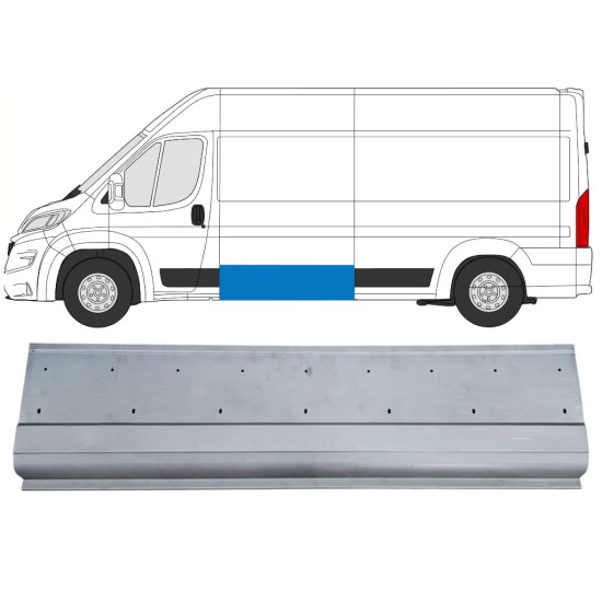 Popravni panel stranske stene z luknjami za Opel Movano 2021-2026 / Leva 16430