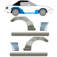 Popravni panel praga + sprednji + zadnji blatnik za Mazda MX-5 1989-1998 / Komplet 12582