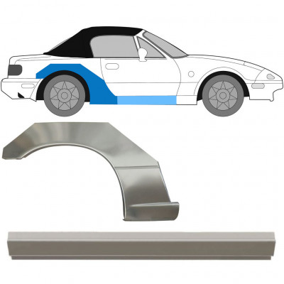 Reparaturni del praga in zadnjega blatnika za Mazda MX-5 1989-1998 / Desna / Komplet 11141