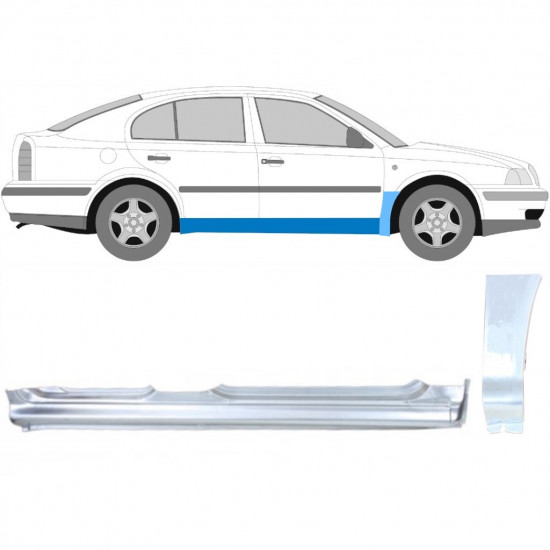 Popravni panel praga in sprednjega blatnika za Skoda Octavia 1996-2010 / Desna 11173