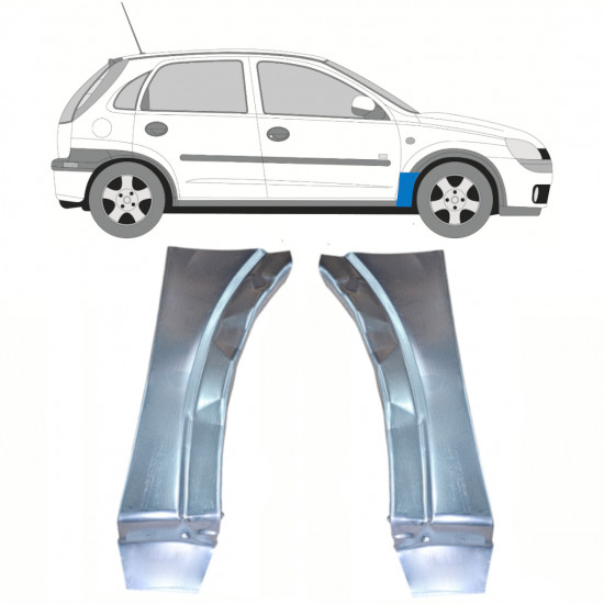 Popravni panel prednjega blatnika za Opel Corsa 2000-2010 / Levo+Desno / Komplet 10180