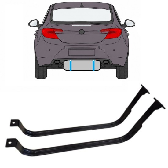 Trakovi za pritrditev rezervoarja goriva za Opel Insignia 2008-2017 15991