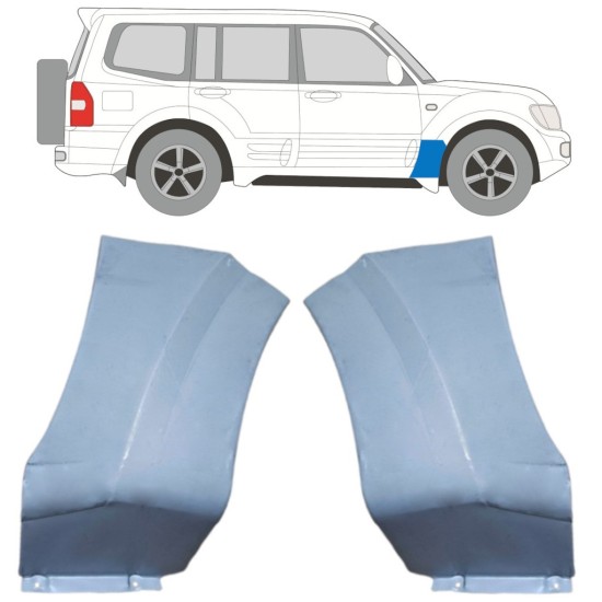 Popravni panel prednjega blatnika za Mitsubishi Pajero 1999-2006 / Levo+Desno / Komplet 16903
