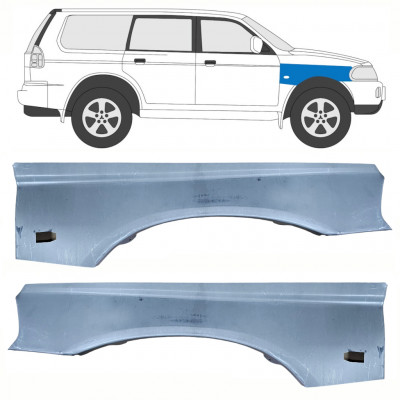 Popravni panel prednjega blatnika za Mitsubishi Pajero Sport 1996-2008 / Levo+Desno / Komplet 10104