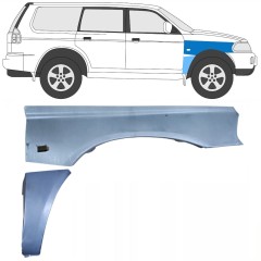 Popravni panel prednjega blatnika za Mitsubishi Pajero Sport 1996-2008 / Desna / Komplet 8542