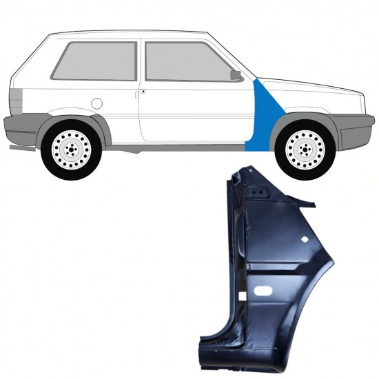 Popravni panel prednjega blatnika za Fiat Panda 1980-2002 / Desna 11811