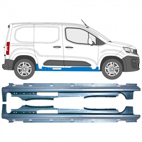 Prag za Peugeot Partner 2018-2023 / Leva / Desna / Levo+Desno / Komplet 12877