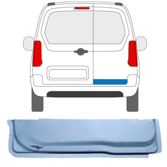 Notranji popravni panel zadnjih vrat za Peugeot Partner 2008-2018 / Desna 16907
