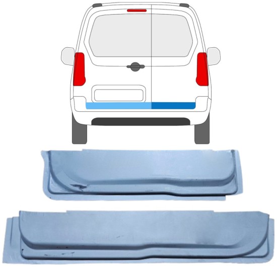 Notranji popravni panel zadnjih vrat za Peugeot Partner 2008-2018 / Levo+Desno / Komplet 16911