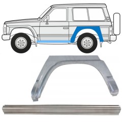 Reparaturni del praga in zadnjega blatnika za Nissan Patrol Y60 GY60 1990-1997 / Leva / Komplet 11541