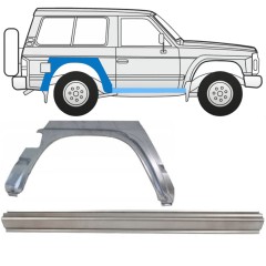 Reparaturni del praga in zadnjega blatnika za Nissan Patrol Y60 GY60 1990-1997 / Desna / Komplet 11540