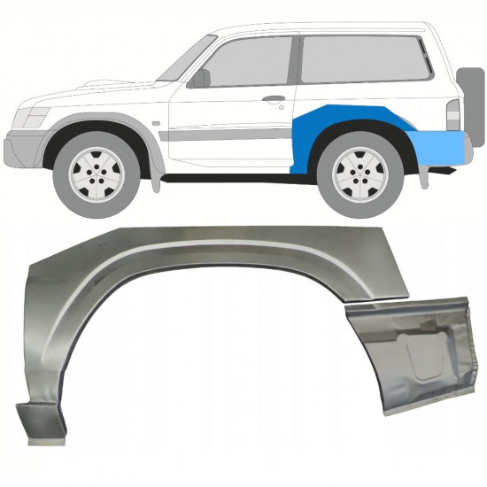 Bok delni za Nissan Patrol 1997-2009 / Leva / Komplet 10799