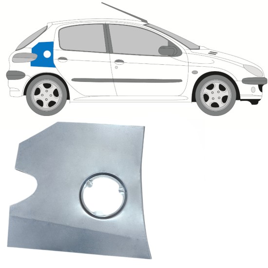 Popravni panel odprtine za gorivo za Peugeot 206 206+ 1998-2012 15017