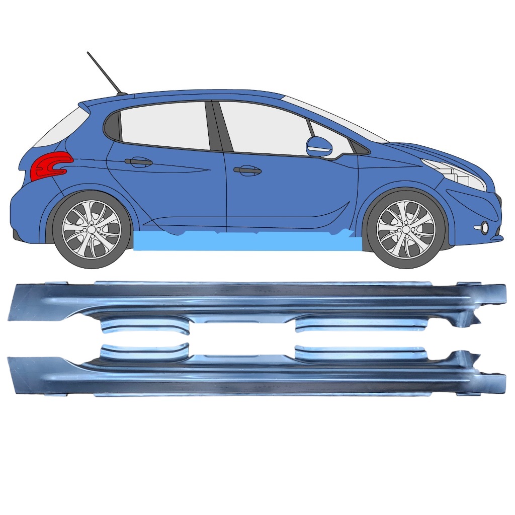 Prag Za Peugeot 208 2012-2019 / Levo+Desno / Komplet 11619