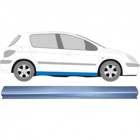 Popravni panel spodnjega praga za Peugeot 307 2001-2008 / Desna 8501