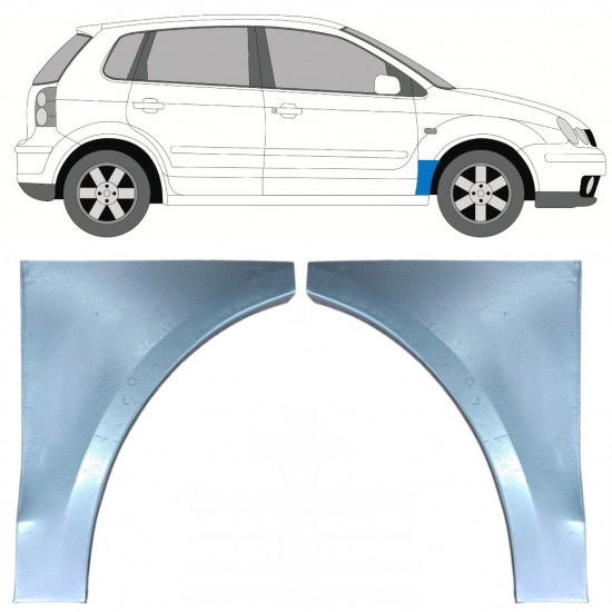 Popravni panel prednjega blatnika za VW Polo 2001-2009 / Levo+Desno / Komplet 9733