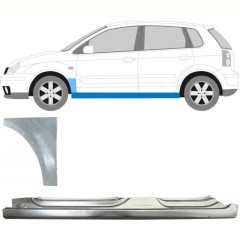 Popravni panel celotnega praga in sprednjega blatnika za Volkswagen Polo 2001-2009 / Leva / Komplet 8730