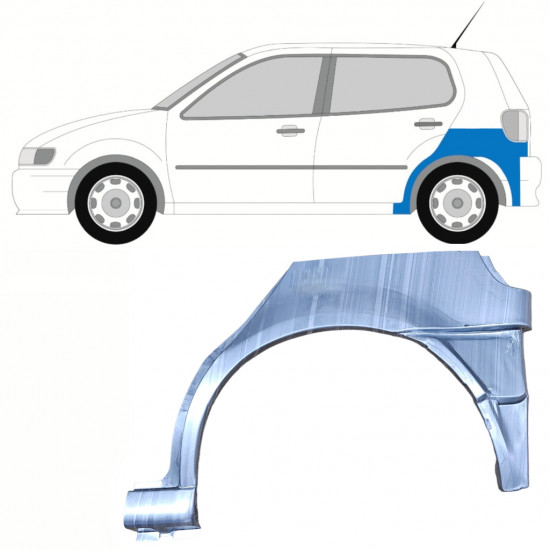 Popravni panel spodnjega zadnjega blatnika za VW Polo 1994-1999 / Leva 10195