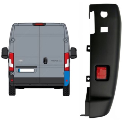 Vogal zadnjega odbijača 180 stopinj za Toyota Proace Max 2024- / Desna 16038