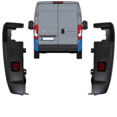 Vogal zadnjega odbijača 270 stopinj za Toyota Proace Max 2024- / Levo+Desno / Komplet 15930