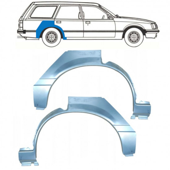 Bok delni za Opel Rekord E 1977-1986 / Levo+Desno / COMBI / Komplet 10788