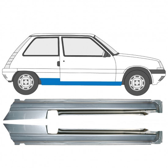 Prag za Renault 5 1984-1996 / Levo+Desno / Komplet 9706