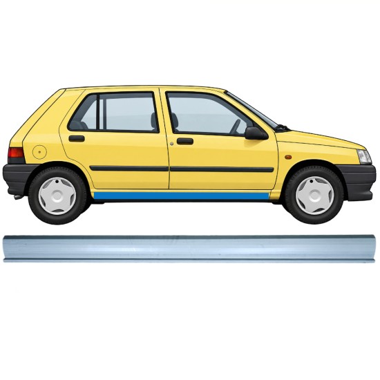Popravni panel spodnjega praga za Renault Clio I 1990-1998 / Desna 7684