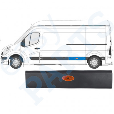 Stranska obloga z lučjo za Renault Master 2010- / LWB / Leva /  10549