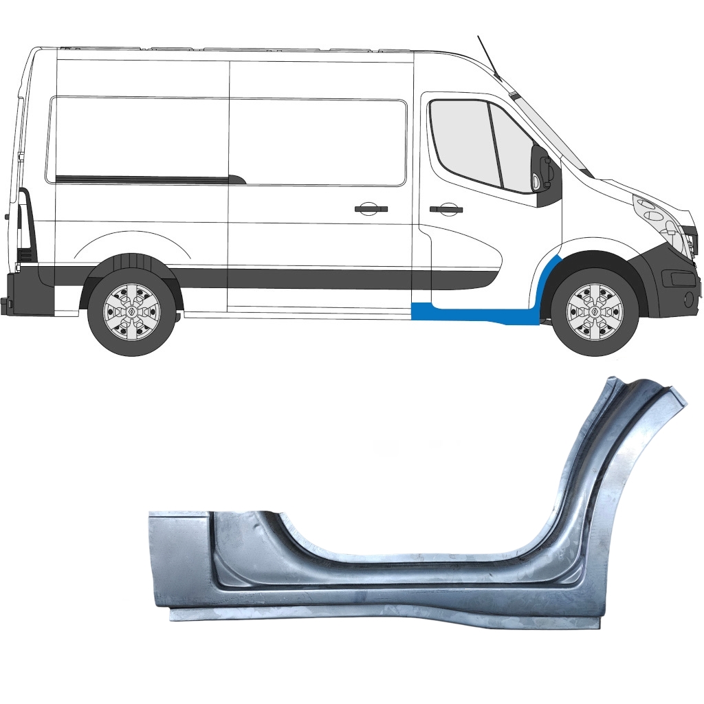 Popravni Panel Praga Sprednjih Vrat Za Renault Master 2010- / Desna 5954