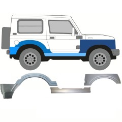Popravni panel praga + sprednji + zadnji blatnik za Suzuki Samurai 1981- / Desna / Komplet 11181