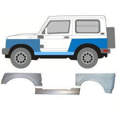 Popravni panel praga + sprednji + zadnji blatnik za Suzuki Samurai 1981- / Leva / Komplet 11180