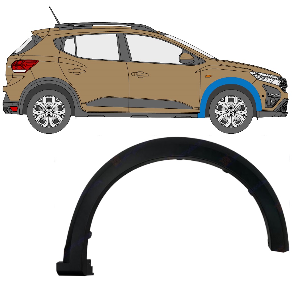 Sprednji Blatnik Zaščita Za Dacia Sandero Stepway 2021- / Desna 11818