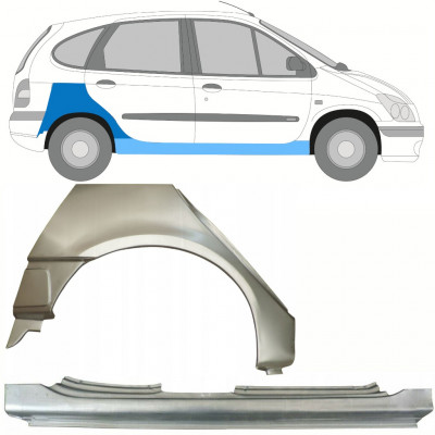 Reparaturni del praga in zadnjega blatnika za Renault Scenic 1995-2003 / Desna / Komplet 10099