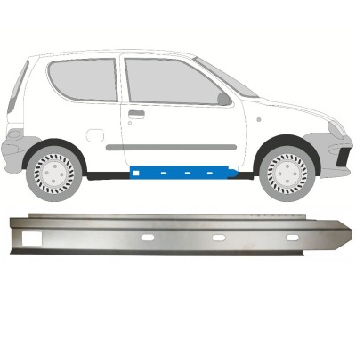 Notranji popravni panel praga za Fiat Seicento 1998-2010 / Desna 14714