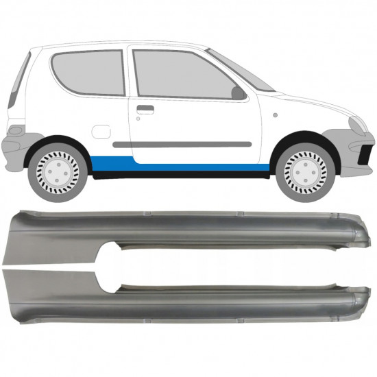 Prag za Fiat Seicento 1998-2010 / Levo+Desno / Komplet 9598