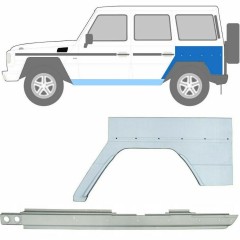 Reparaturni del praga in zadnjega blatnika za Mercedes G-Class W460 W461 W463 1979-2017 / Leva / Komplet 10006