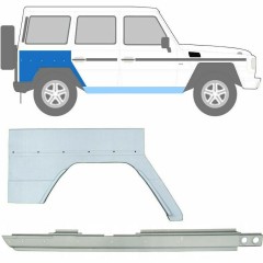 Reparaturni del praga in zadnjega blatnika za Mercedes G-Class W460 W461 W463 1979- / Desna / Komplet 10005