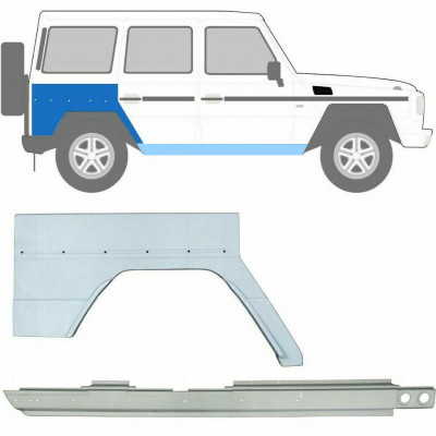 Reparaturni del praga in zadnjega blatnika za Mercedes G-Class 1979- / Desna / Komplet 10005