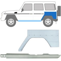 Reparaturni del praga in zadnjega blatnika za Mercedes G-Class W460 W461 W463 1979- / Leva / Komplet 10010