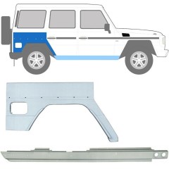 Reparaturni del praga in zadnjega blatnika za Mercedes G-Class W460 W461 W463 1979- / Desna / Komplet 10009