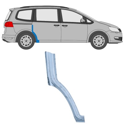 Popravni panel sprednjega dela zadnjega blatnika za Volkswagen Sharan 2010-2022 / Desna 14600