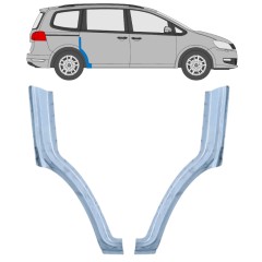 Popravni panel sprednjega dela zadnjega blatnika za Volkswagen Sharan 2010-2022 / Levo+Desno / Komplet 14602