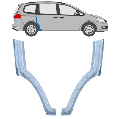 Popravni panel sprednjega dela zadnjega blatnika za Volkswagen Sharan 2010-2022 / Levo+Desno / Komplet 14602