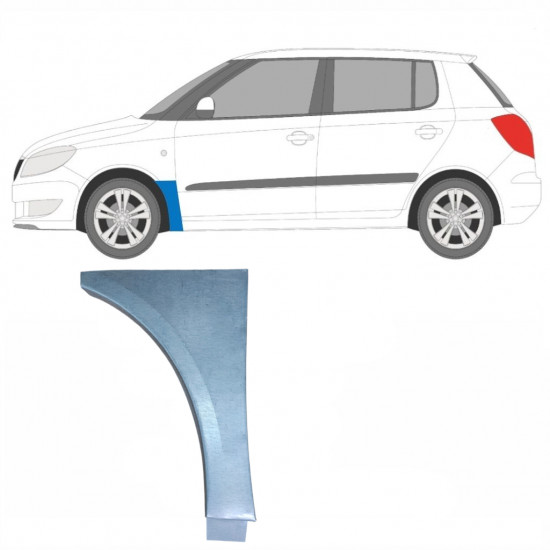 Popravni panel prednjega blatnika za Skoda Fabia 2007-2015 / Leva 7236