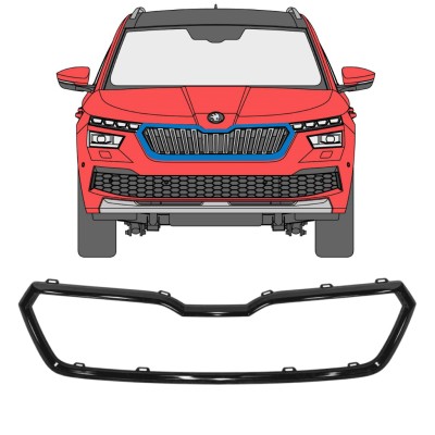 Okvir maske hladilnika za Skoda Kamiq 2019-2023 17227