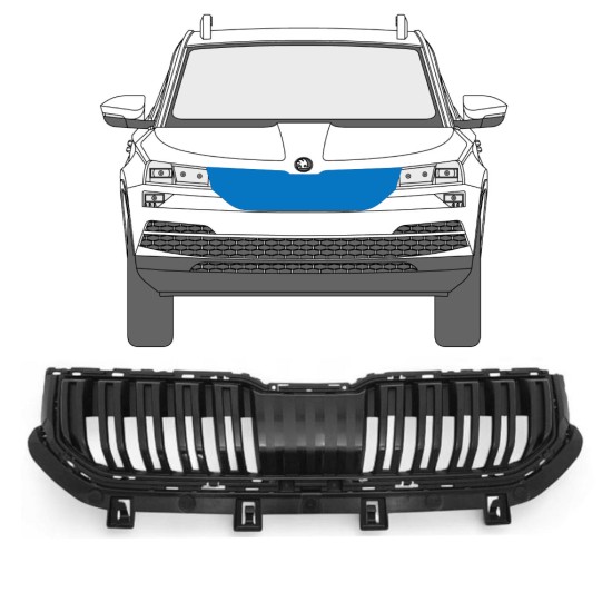Rešetka za Skoda Karoq 2017-2022 17228